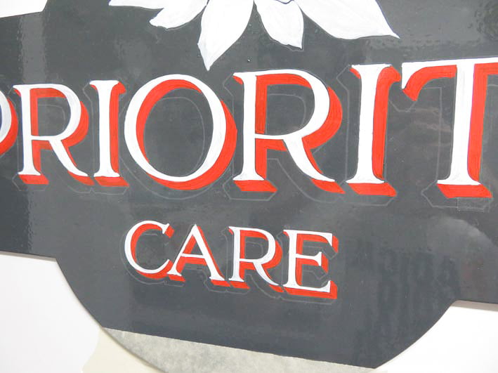 Lettering close up