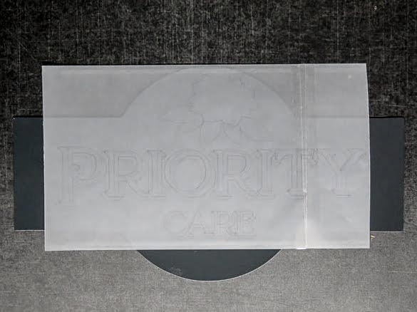 Positioning a lettering transfer