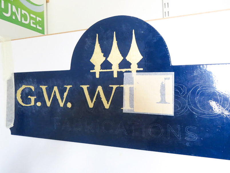 Making gold leaf signs in Dundee