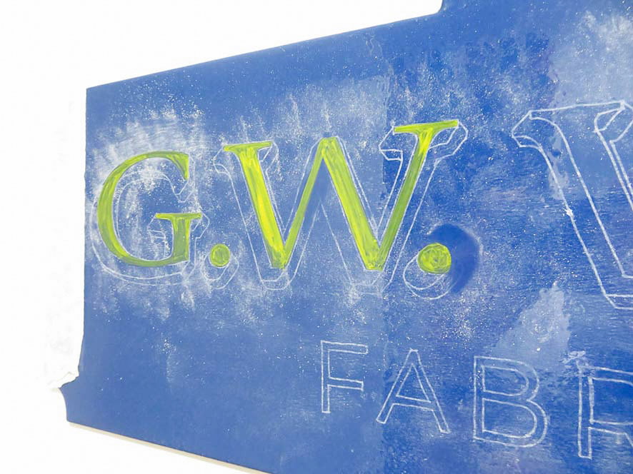 Signwriting with gold leaf in Dundee
