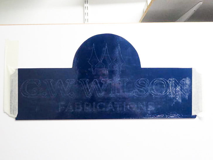 How to hand letter a gold leaf sign