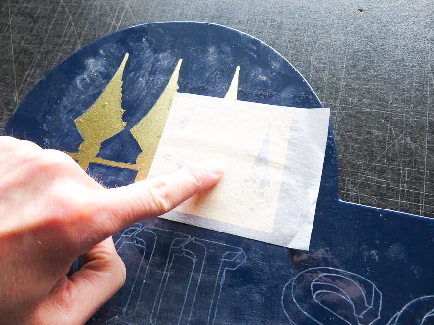 Gilded gold leaf signmaker