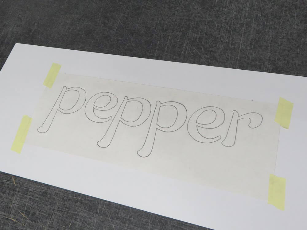 a lettering pattern for traditional signwriting