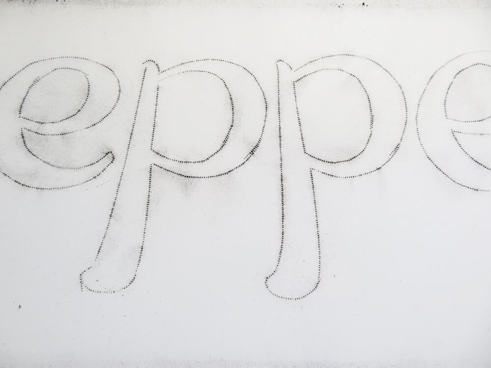 pounced letetring for signwriting